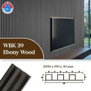 WPC Wall Panel WBK39-19 Ebony Wood