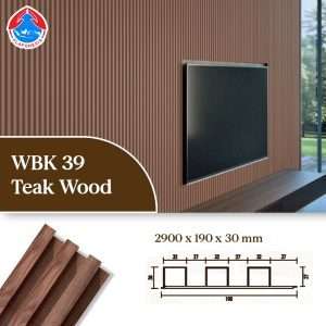 WPC Wall Panel WBK39-22 Teak Wood