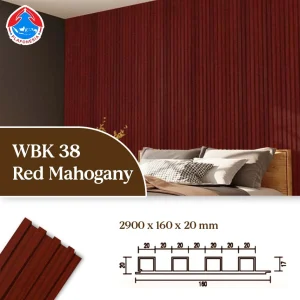 WPC Wall Panel WBK38-66 Red Mahogany