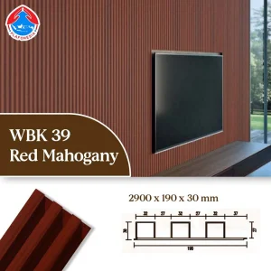 WPC Wall Panel WBK39-66 Red Mahogany