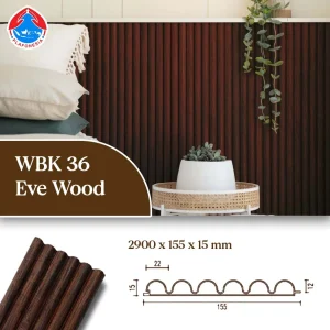 WPC Wall Panel Plafonesia WBK36-11 Eve Wood