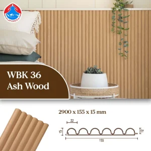 WPC Wall Panel Plafonesia WBK36-15 Ash Wood