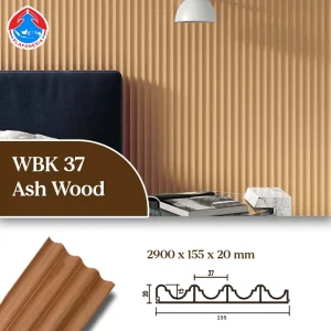 WPC Wall Panel WBK37-15 Ash Wood
