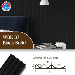 WPC Wall Panel WBK37-29 Black Solid